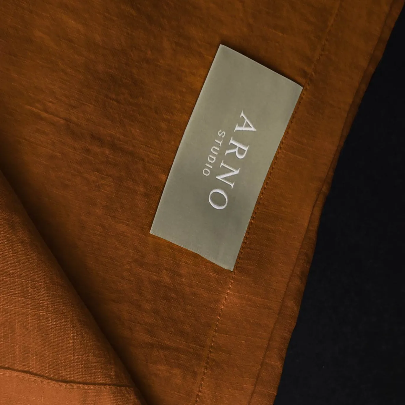 Set di biancheria da letto Autumn Orange in lino puro