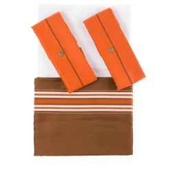 Set di biancheria da letto estiva - Marrone e arancione