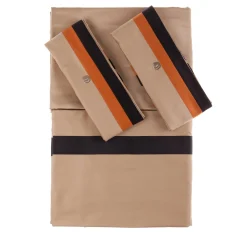 Set di biancheria da letto estiva - Beige e arancione