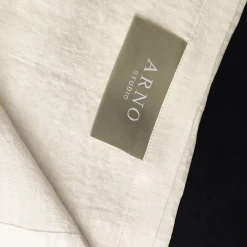 Set di biancheria da letto Ivory in lino puro con copripiumino king