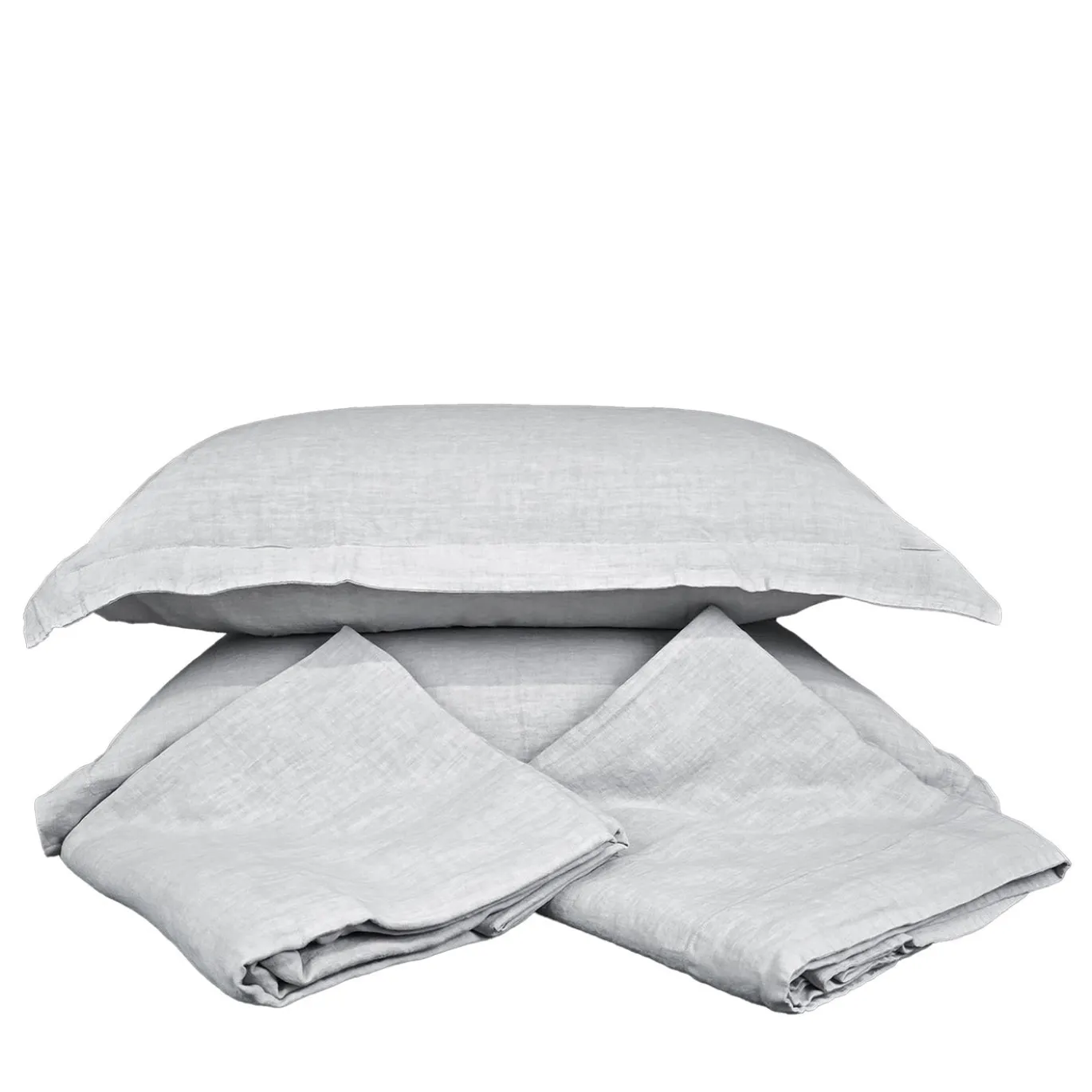 Set di biancheria da letto Oyster in lino puro con copripiumino king