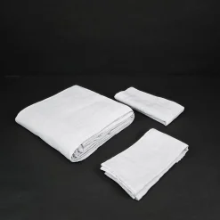Set di biancheria da letto Oyster in lino puro con copripiumino king