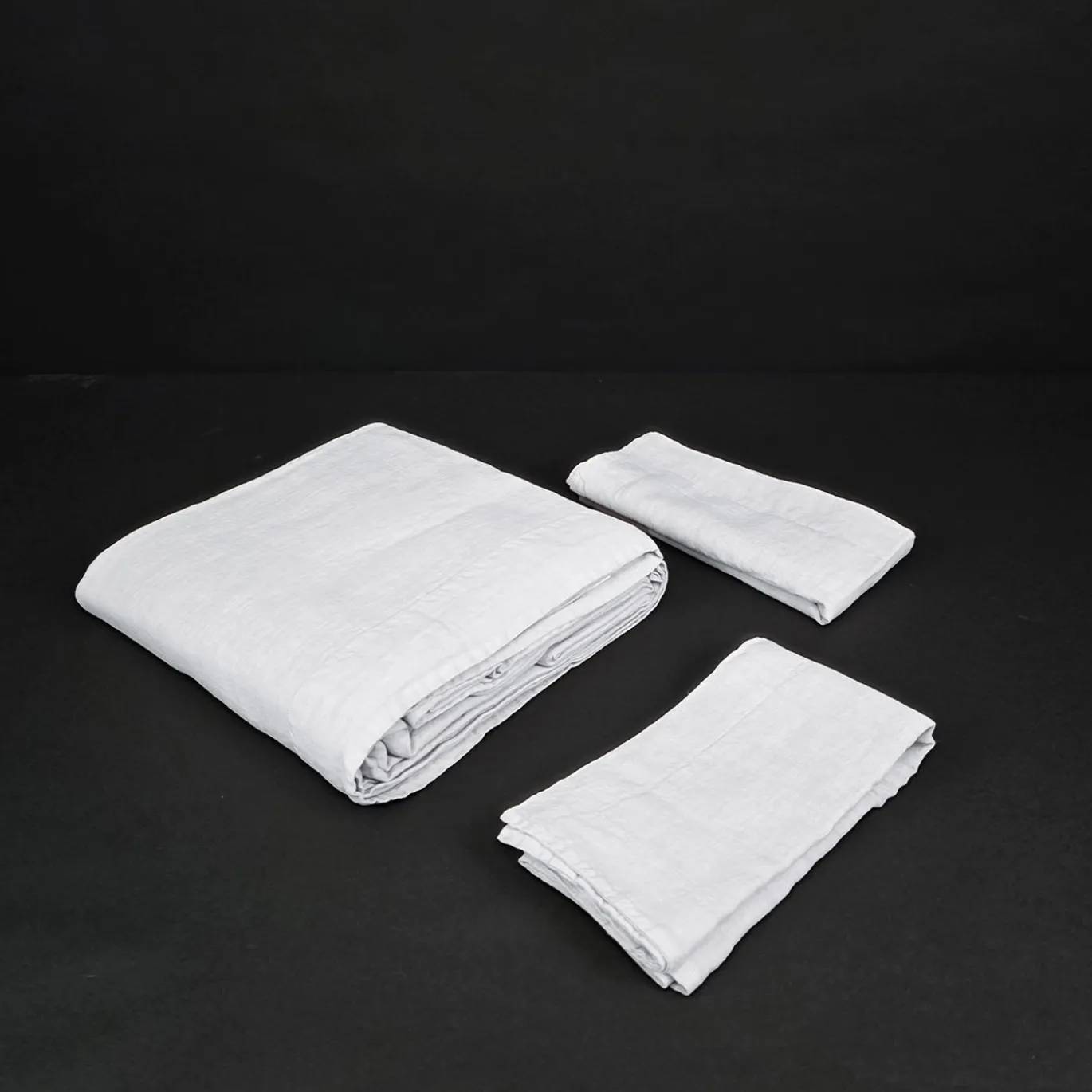 Set di biancheria da letto Oyster in lino puro con copripiumino king