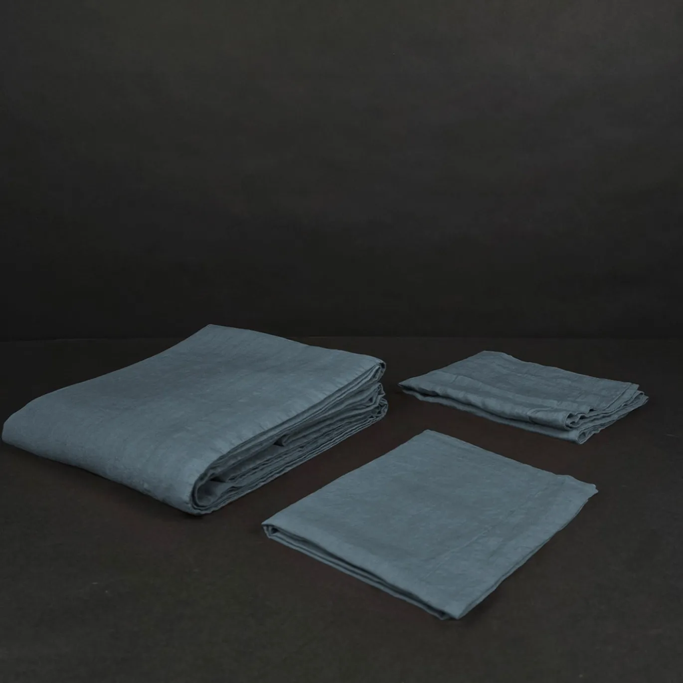 Set di biancheria da letto Sky Blue in lino puro