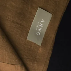 Set di biancheria da letto Tuscan Brown in lino puro