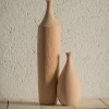 Set di bottiglie scultoree in legno #1