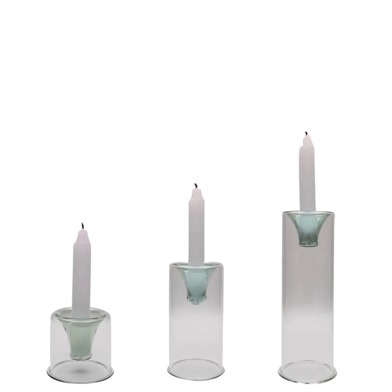 Set di 3 candelabri Tharros verdi