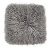 Set di 2 copricuscini pelle Tibet grigio