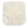 Set di 2 copricuscini pelle Tibet bianco