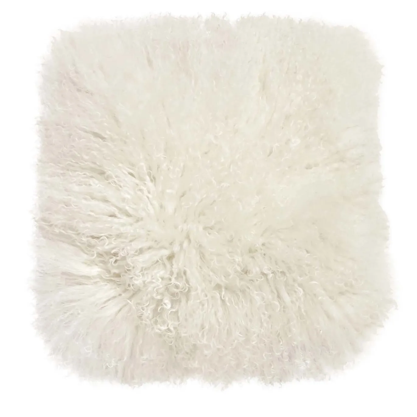 Set di 2 copricuscini pelle Tibet bianco
