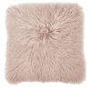 Set di 2 copricuscini pelle Tibet rosa