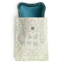 Set di 2 Cuscini Micro The Gift in Velluto Blu con Frange