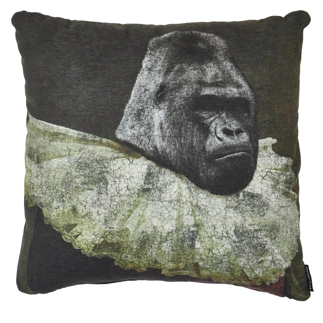 Set di 2 Cuscini Quadrati in Tessuto con Design Antropomorfo Gorilla