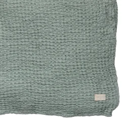 Set di due asciugamani da bagno Memoria in cotone biologico verde salvia