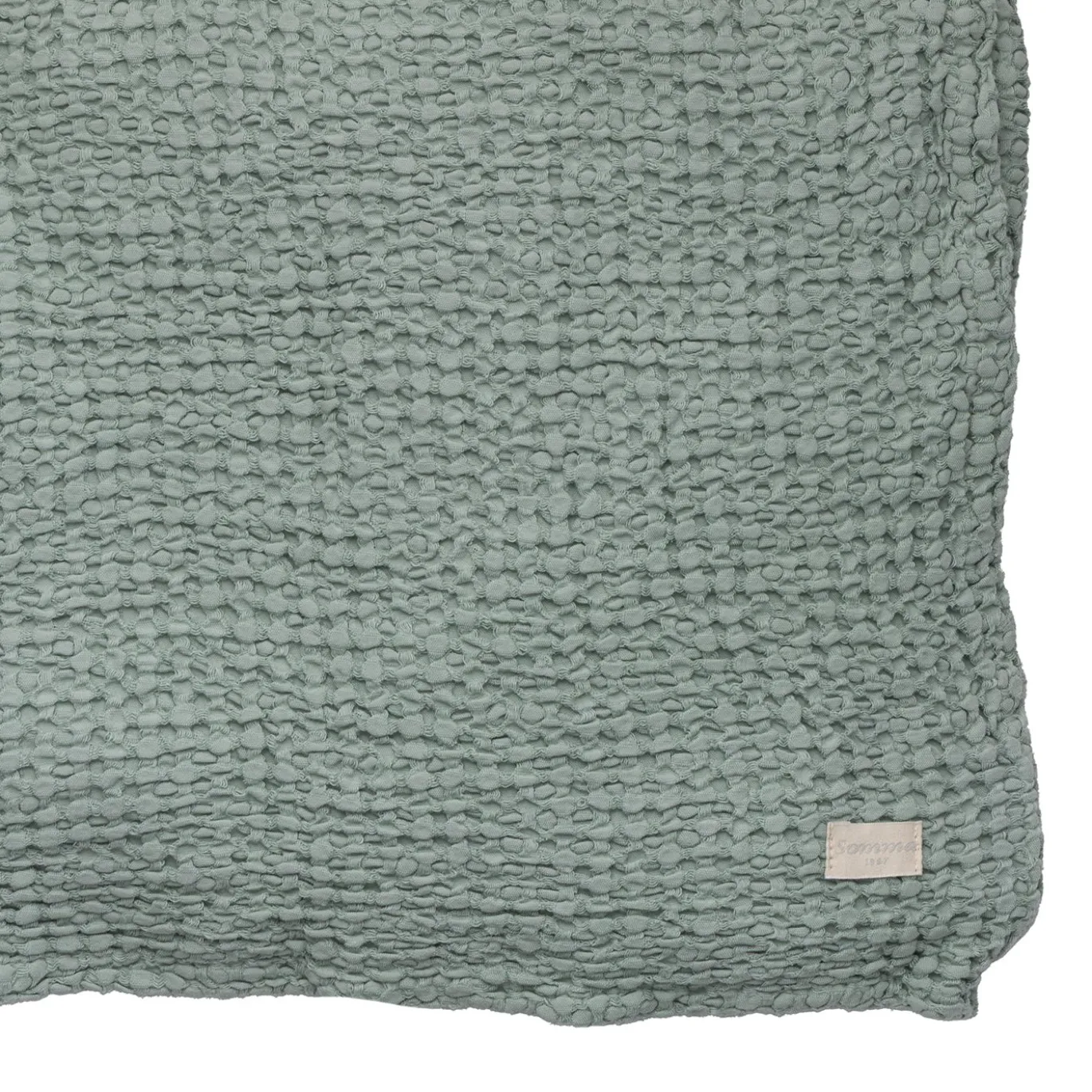 Set di due asciugamani da bagno Memoria in cotone biologico verde salvia