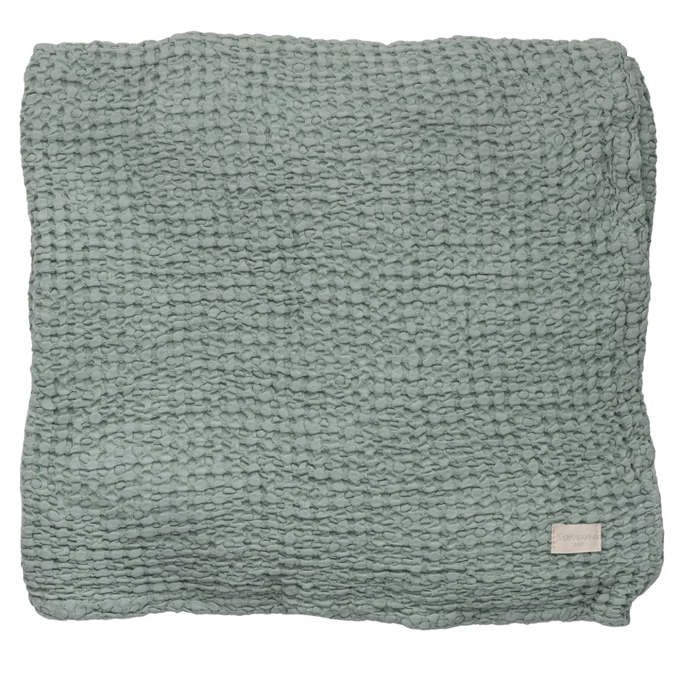 Set di due asciugamani da bagno Memoria in cotone biologico verde salvia