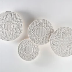 Set di 4 lampade da parete Còrbulas di Pierluigi Piu in Marmo Bianco Diocleziano