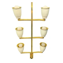 Set di 2 lampade da parete in ottone