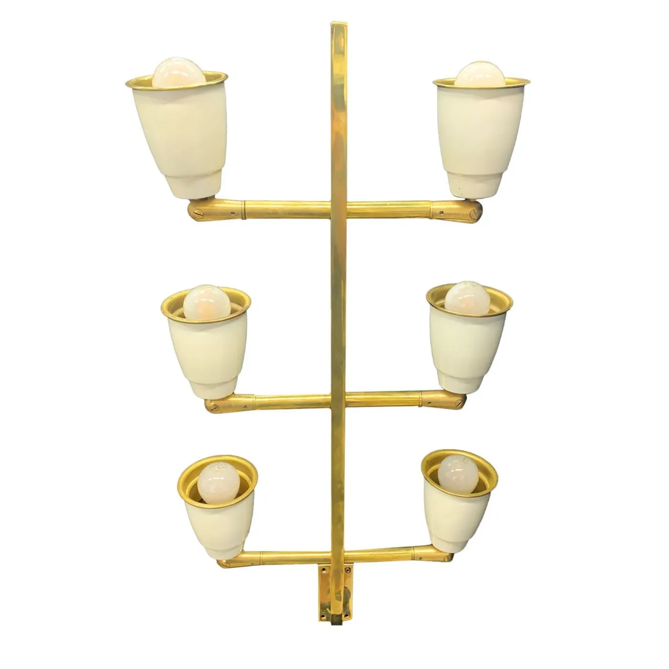 Set di 2 lampade da parete in ottone