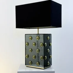 Set di 2 Lampade da tavolo Occhi Gialli in vetro nero