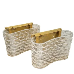 Set di 2 lampade scanalate