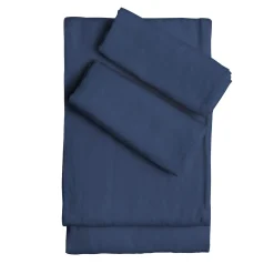 Set di Lenzuola King Size in Lino colore Mirtillo