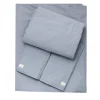 Set di lenzuola Memoria in cotone biologico azzurro
