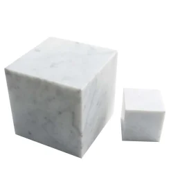 Set di Oggetti Decorativi in Marmo Bianco di Carrara
