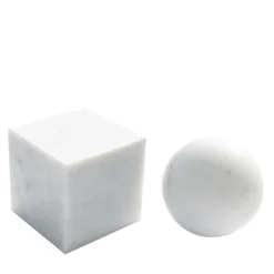 Set di oggetti decorativi Pesi di carta in marmo bianco di Carrara
