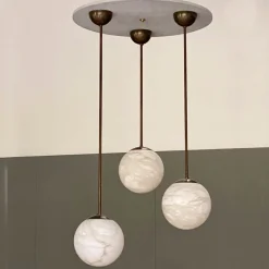Set di 3 pendenti Maxi Alabaster Moon