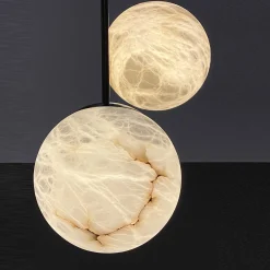 Set di 3 pendenti Maxi Alabaster Moon