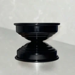 Set di 4 portacandele Maxi e Mini nero lucido