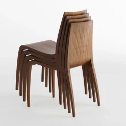 Set di 2 sedie in legno Ki di Mario Bellini