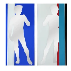 Set di 2 specchi da terra Icon David Silhouette