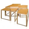 Set di tavolini a incastro Thelados con piano in pelle