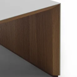 Set di 3 Tavolini a Incastro Trio in Teak Bianco