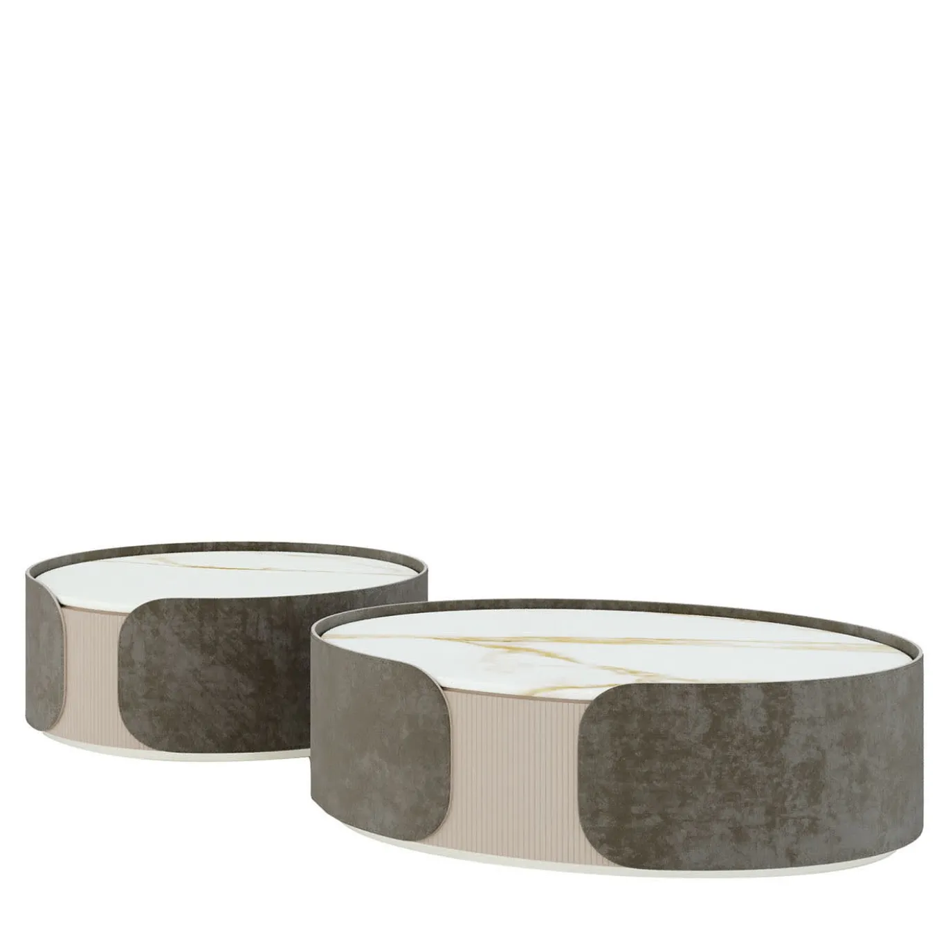 Set di 2 tavolini bassi