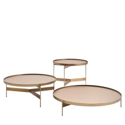 Set di 3 Tavolini da Caffè Sospiri Abaco Rosa