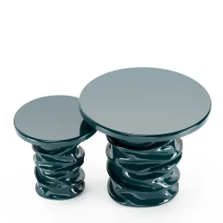 Set di 2 Tavolini Laterali Verdi Gemini