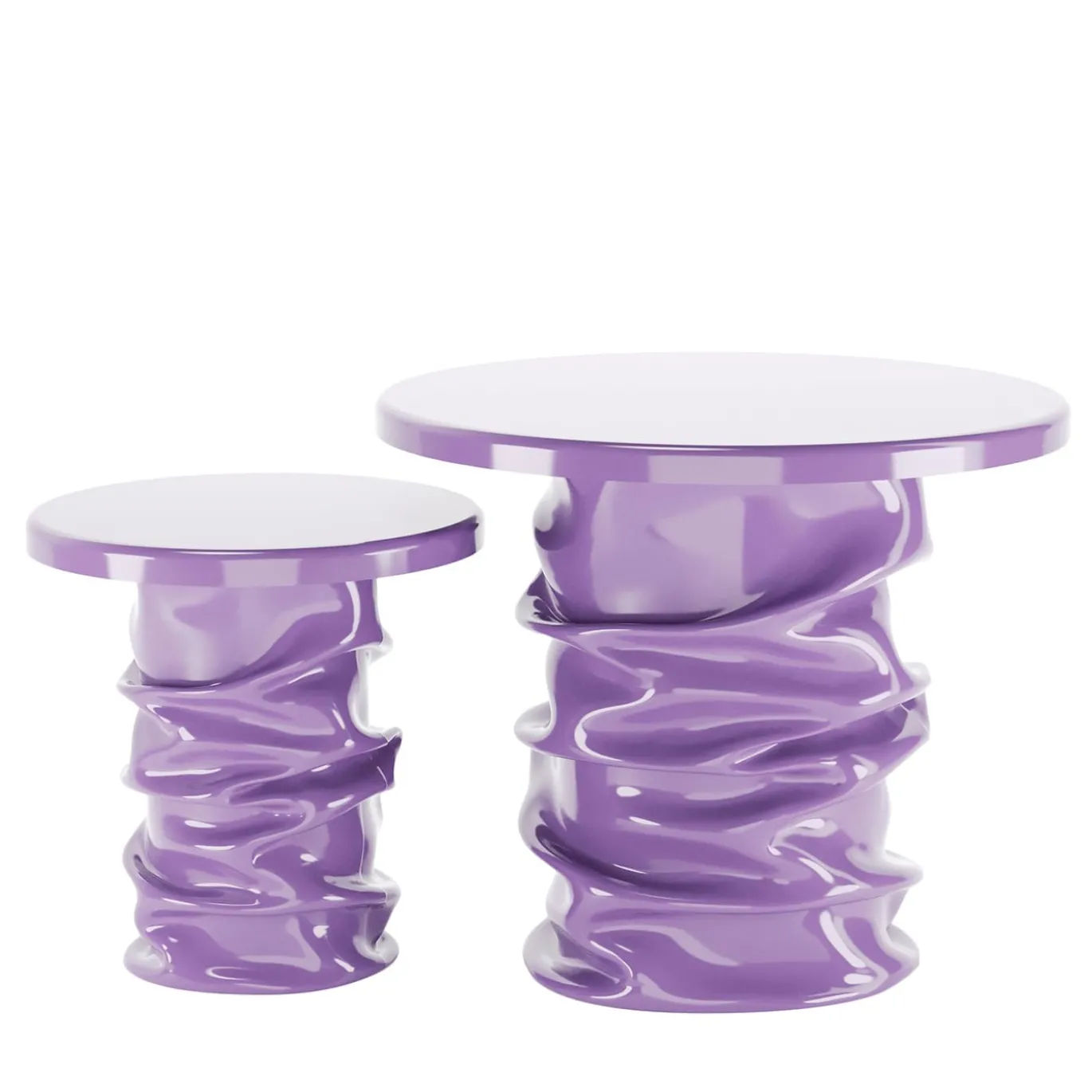 Set di 2 Tavolini Laterali Viola Gemini