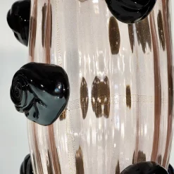 Set di 2 Vasi Decorativi Colossi Giganti in Vetro di Murano Rosa