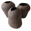 Set di 3 vasi in argilla marrone Raw