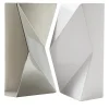 Set di 2 vasi in platino e bianco Verso di Antonio Saporito