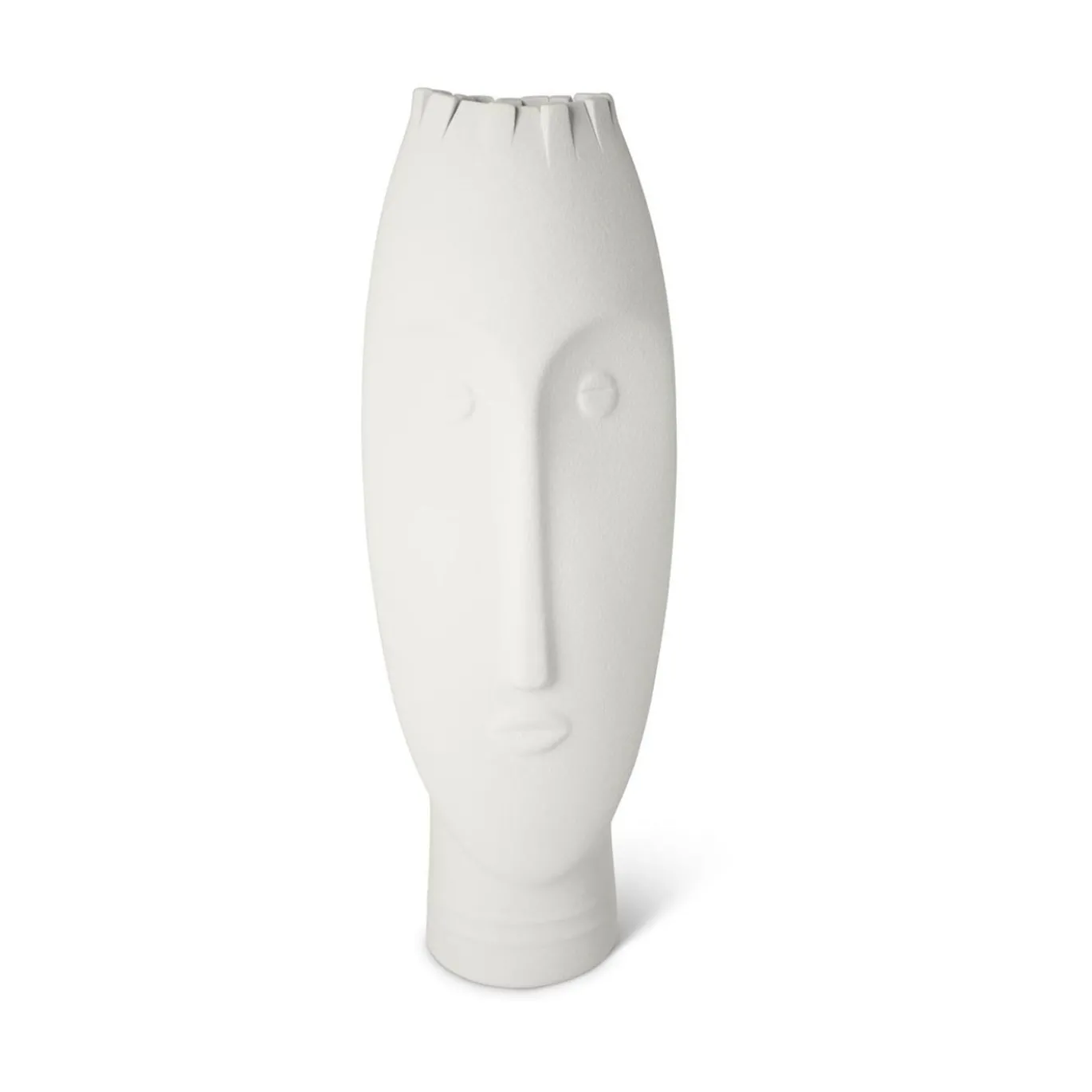 Set di 3 vasi Moai bianchi e grigi