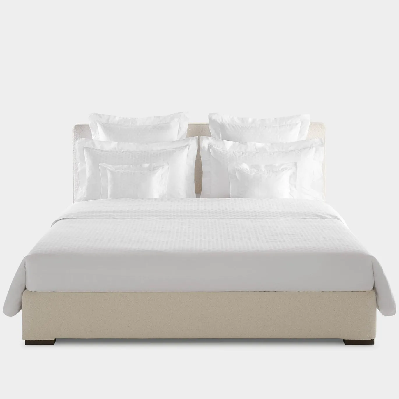 Set lenzuola Komodo in raso di cotone jacquard bianco