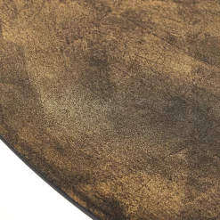 Settanta Console Ovale Grande Con Top In Resina Spatolata Color Bronzo
