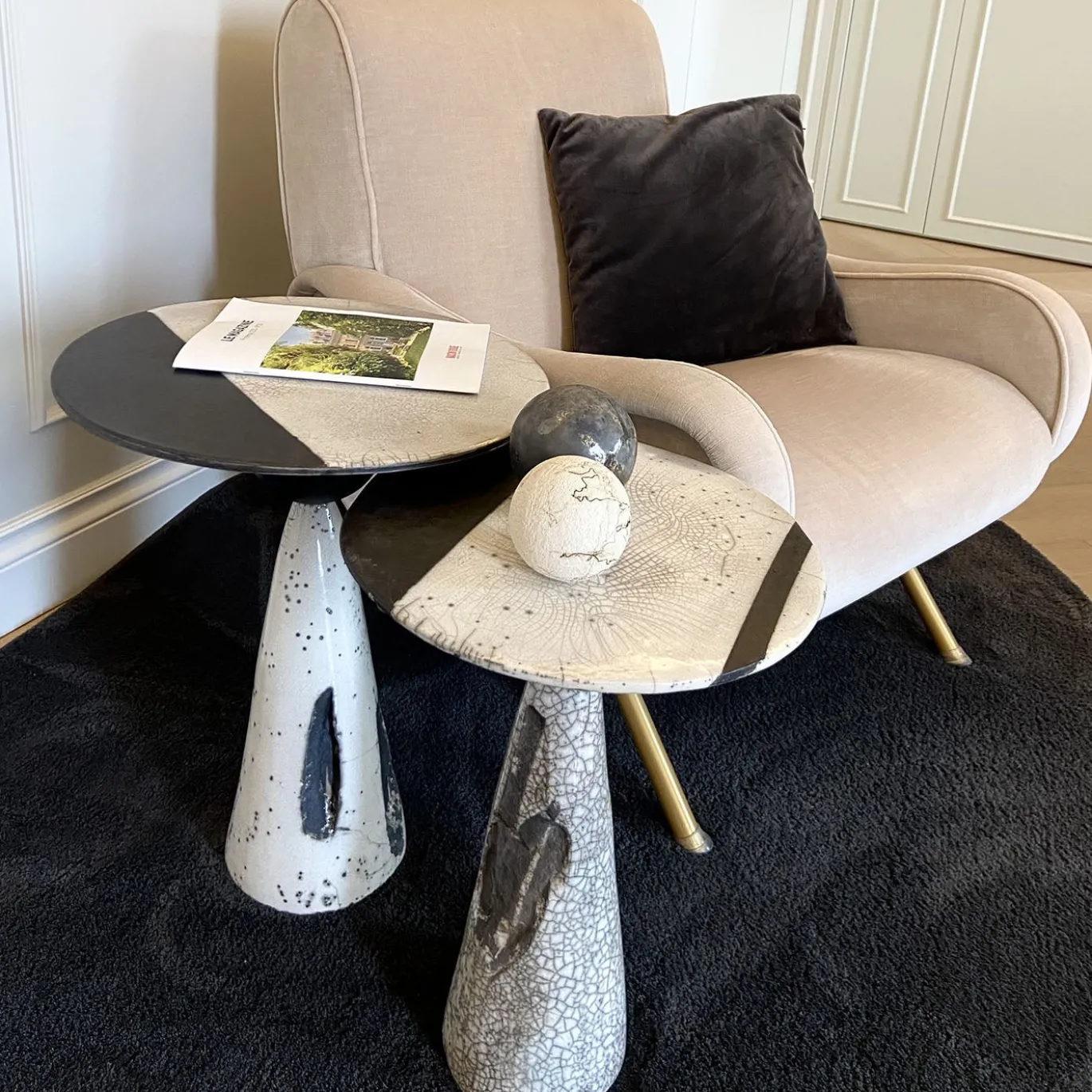 Sfera Decorativa in Ceramica Black Moon