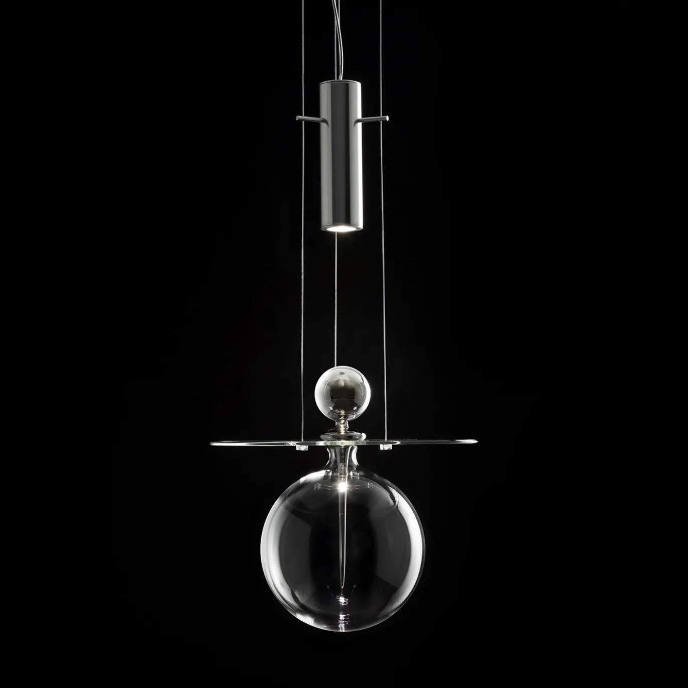 Sfera di profumo in platino per plafoniera a sospensione