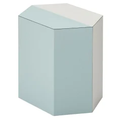 Sgabello Atlas con striscia verticale azzurra