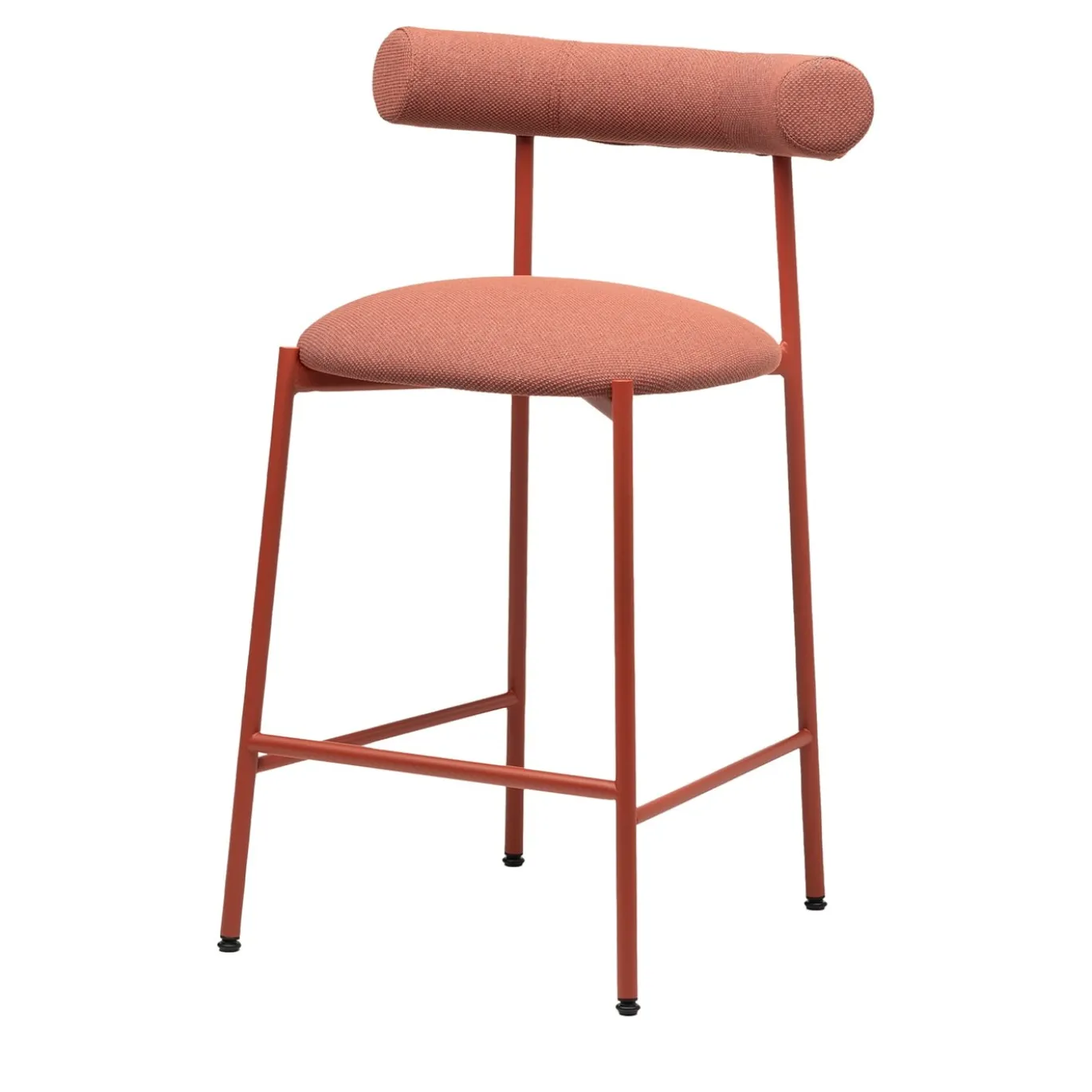 Sgabello basso Pampa SG-65 rosa e rosso di Studio Pastina